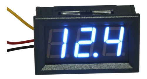 Voltimetro De Panel 3 Digitos 0 - 30v Display Azul Nubbeo