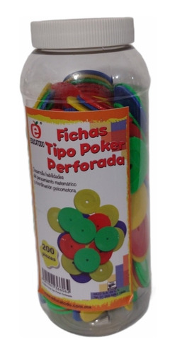 Fichas De Plástico Perforadas Tipo Poker Bote C/200