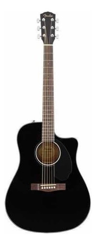 Guitarra Electroacústica Fender Classic Design CD-60SCE para diestros black brillante