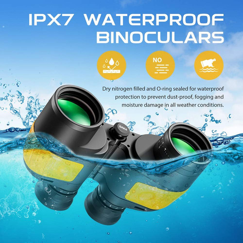 Binoculares Hooway Marinos 7x50 Impermeables Con Brújula