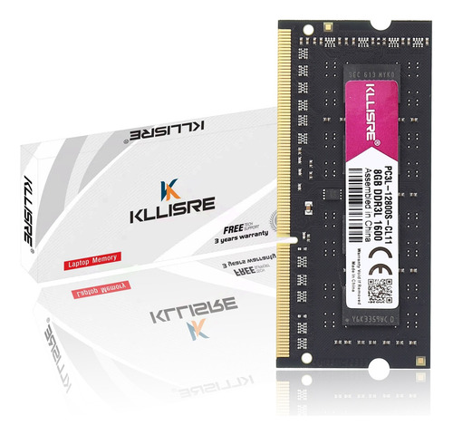 Laptop Memory Ram Kllisre 8gb 1600mhz Ddr3l Sodimm