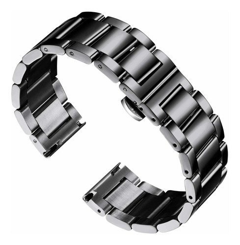 Binlun Thick Stainless Steel Watch Band Metal Heavy Watch