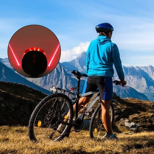 Imagem 4 de 9 de Pisca Pisca Led Vermelho Bike Traseiro 9 Modos + Raio Laser