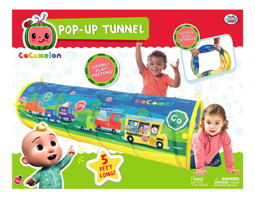 Túnel De Cocomelón Para Niños Pequeños Pop Up Play Tunnel Se