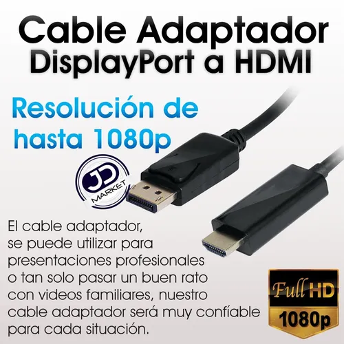 Adaptador - Convertidor Display Port A Hdmi