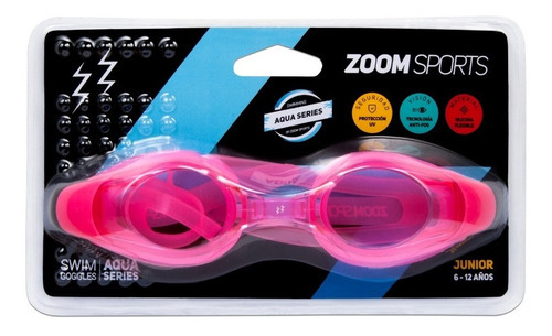 Gafas Natación Zoom Sports Aqua Color Rosa