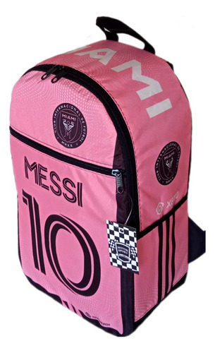 Mochila Messi Inter Miami Futbol Color Rosa 