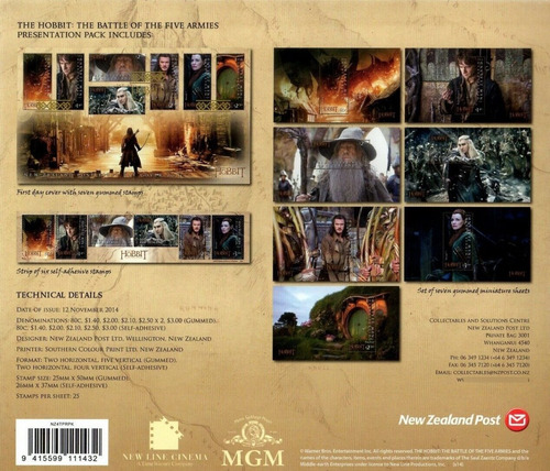 Nueva Zelanda 2014 : El Hobbit Batalla 5 Ejercitos - Pack