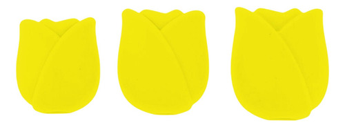 3 Fundas Portátiles De Silicona Para Brochas De Amarillo