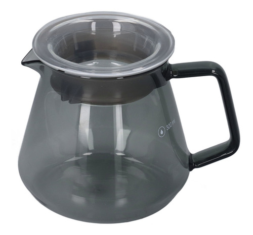 Cafetera De Vidrio De Borosilicato Gris Galvanizado Con Alto