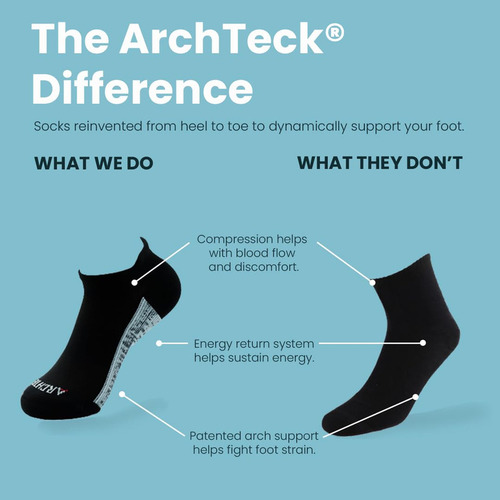 Calcetines Tobilleros Archtek: Calcetines De Compresión Con