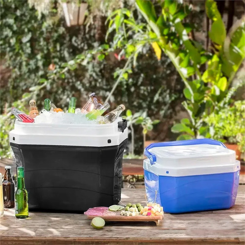 Caixa Termica Cooler 40 Litros Pesca Praia Camping Preta