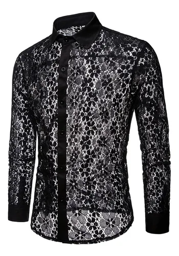 Camisa de sale renda masculina