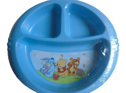 Plato Con Divisiones Disney Baby Bebes Niños Higiene