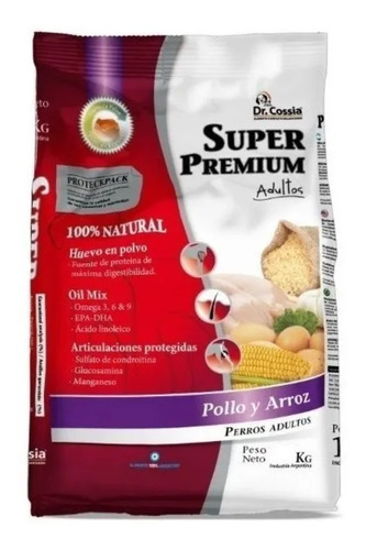 Alimento Dr. Cossia Super Premium  para perro adulto todos los tamaños sabor pollo y arroz en bolsa de 15 kg