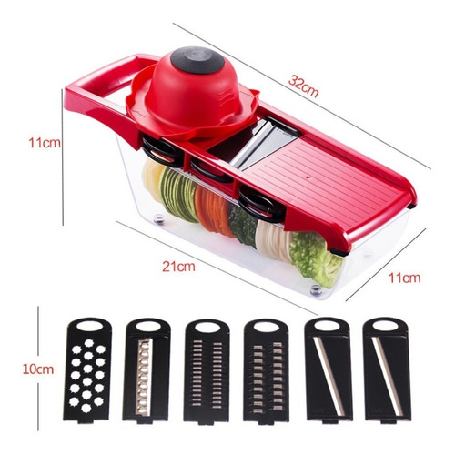 Ayudante De Cocina Rallador De Verduras Mandoline 6 En 1