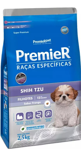 Ração Premier Raças Específicas Shih Tzu Cães Filhote 2,5kg