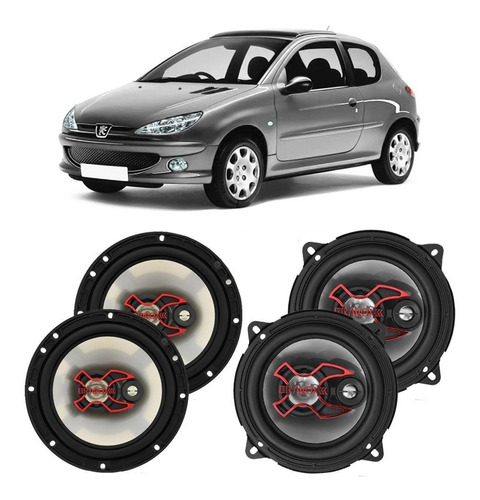 Falante Peugeot 207 2006 A 2014 Bravox 200w Automotivo Kit