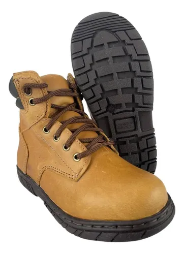 Coturno Para Menino Confort vel Couro Leg timo Resistente Frete