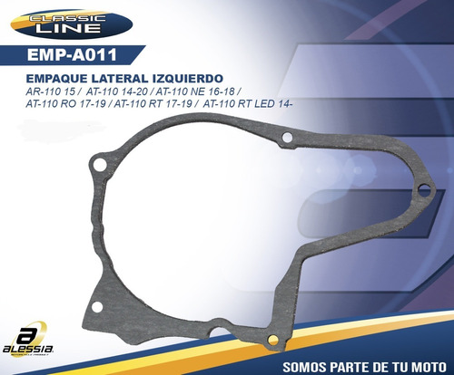 Empaque Lateral Izquierdo Ar-110 15 /  At-110 14-20 / At-110