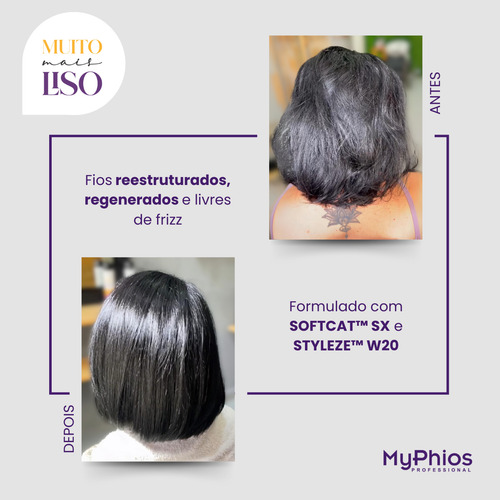 Kit Muito Mais Liso Desmaia Fios Desmaia Cabelo Myphios