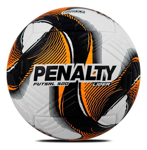 Penalty Bola Futsal Lider Xxv cor branco-laranja-preto | Frete grátis