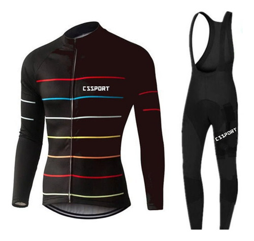 Conjunto De Ciclismo Specialided Black V5 C/gel Invierno 