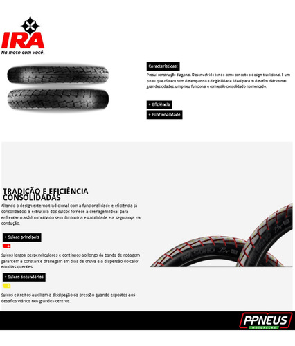 Par Pneus Ira Soho Br 275-17 47p Tt E 90 90-18 57p Tt C/c