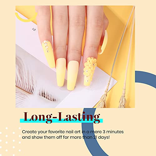 Esmalte Para Uñas En Gel De Secado Uv Amarillo Lemon Chiffo