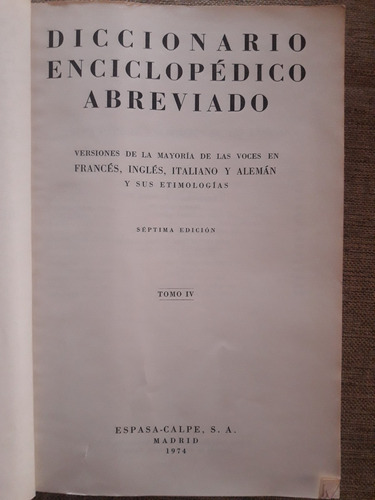 Diccionario Enciclopedico Abreviado - Espasa Calpe