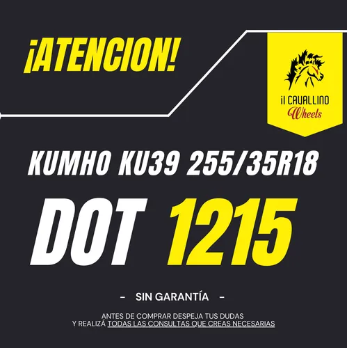 Neumatico Kumho Ku39 255 35 R18 94y Dot Cavallino