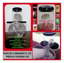 Comprar Envases Plásticos 1.5kg\u002F1500gr\u002Fml.tipo Pet Pack X 4 Unidades