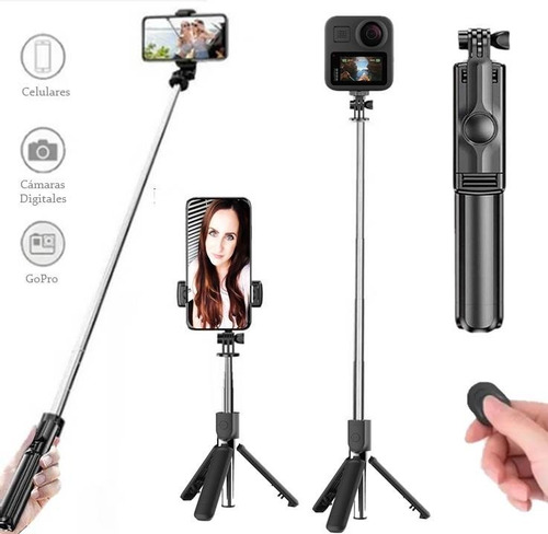 Bastón 4en1 Trípode Bluetooth Selfie Smartphone Cámara Gopro