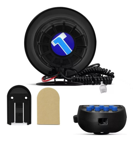 Imagem 5 de 5 de Sirene Automotiva 7 Tons Microfone Policia Bombeiro Techone