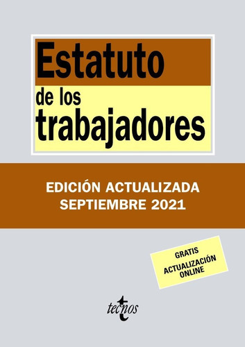 Estatuto De Los Trabajadores, De Editorial Tecnos. Editorial Tecnos, Tapa Blanda En Español