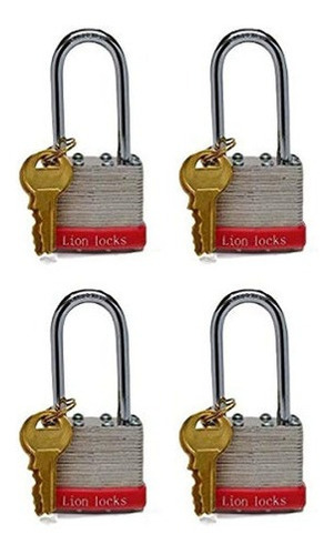 Lion Locks Candados De 4 Llaves Iguales Con Grillete De 2 D Color Silver