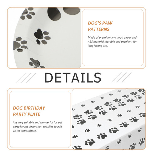 Plato Decorativo Para Fiestas De Perros Con Forma De Pata De