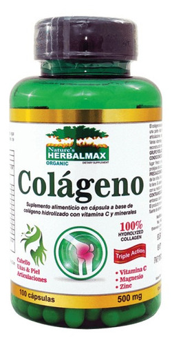 Colageno Cap 500 Mg X 100 Herbalmax