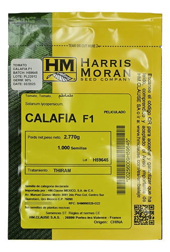 Semilla De Tomate Indeterminado Calafia F1 Harris Moran 1ks