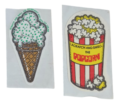 Par De Calcomanías, Colección Scratch And Smell De Los 80´s (Usado)