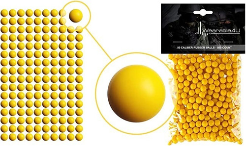 Pelotas Goma Reutilizables Amarillas Paintball .50 Xchws C