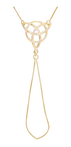 Pulseira-anel Triskle Com Strass - Sunshine Cristais Cor Dourado