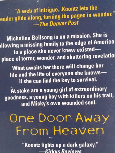 One Door Away From Heaven Dean Koontz