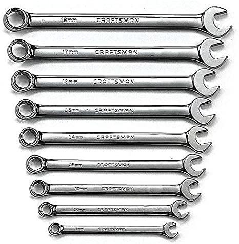 Craftsman 9 Pc Metric 12 Pt. Juego Completo De Llaves Combin