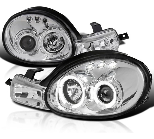 Faros Dodge Neon 2000 2001 2002 Cromo Led Drl