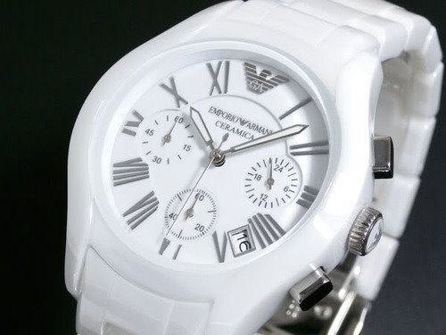 Special Offer Relógio Armani Ar1403 Men Ceramic White Watch