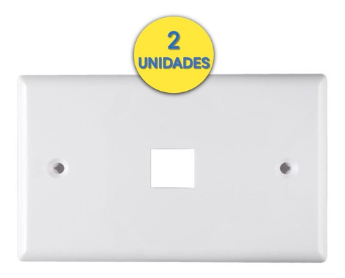 Tapa Faceplate 1 Punto Rj45 Blanca Coupler C Tornillo Tienda