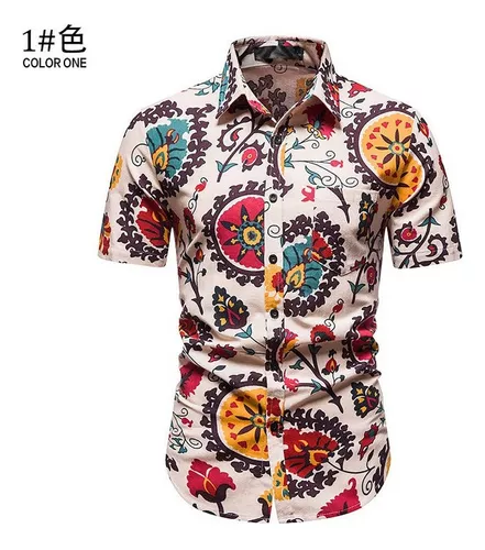 Asistente Cámara flor Camisa Hawaiana | MercadoLibre 📦