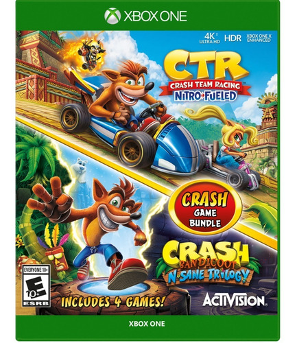 Crash Bandicoot Bundle - N. Sane Trilogy + CTR Nitro-Fueled  Standard Edition Activision Xbox One Físico