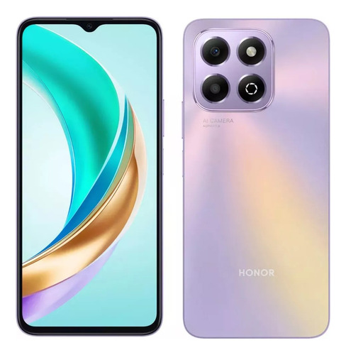 Celular Honor X6b Eu 128gb + 4gb Starry Purple 50 Mp 6.56